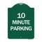 Signmission Designer Series Sign-10 Minute Parking, Green & White Aluminum Sign, 18" x 24", GW-1824-24645 A-DES-GW-1824-24645 - alternate 1
